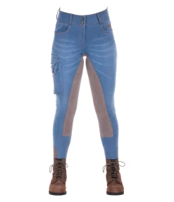 TWIN OAKS Jeans de randonnée avec fond intégral en matière synthétique Aspen denim