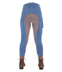 TWIN OAKS Jeans de randonnée avec fond intégral en matière synthétique Aspen denim