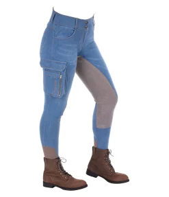 TWIN OAKS Jeans de randonnée avec fond intégral en matière synthétique Aspen denim