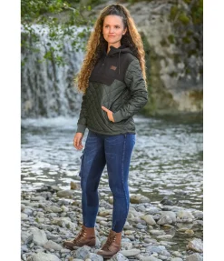 TWIN OAKS Jeans de randonnée avec fond intégral en matière synthétique Aspen denim foncé Discount