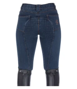 Felix Bühler Jeans d'équitation à fond intégral Grip enfant Lumi denim Hot