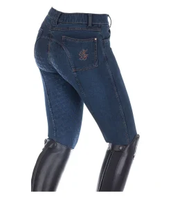Felix Bühler Jeans d'équitation à fond intégral Grip enfant Lumi denim Hot