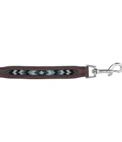 sugar dog Laisse en cuir avec perles Austin marron foncé Hot