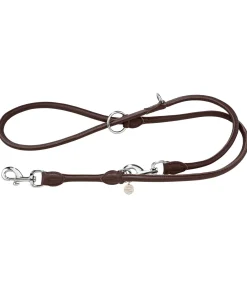 sugar dog Laisse en cuir cousu rond pour chien Certaldo brun Best
