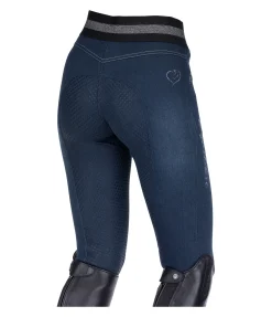Equilibre Legging d'équitation à fond intégral grip enfant Nivia II denim foncé Online
