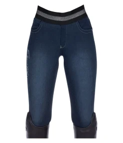Equilibre Legging d'équitation à fond intégral grip enfant Nivia II denim foncé Online