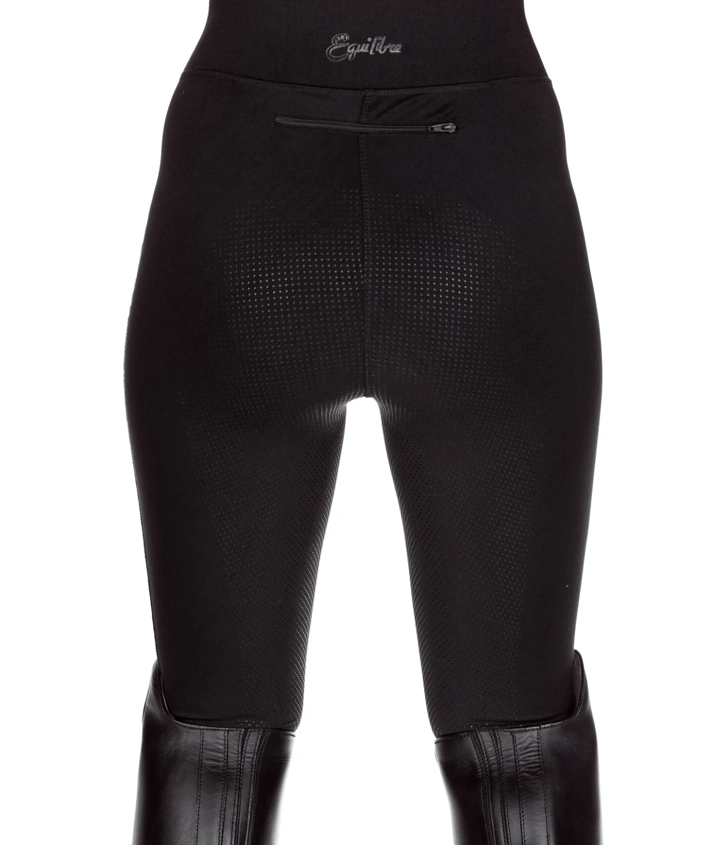 Equilibre Legging d'équitation à fond intégral grip enfant Jona noir Discount