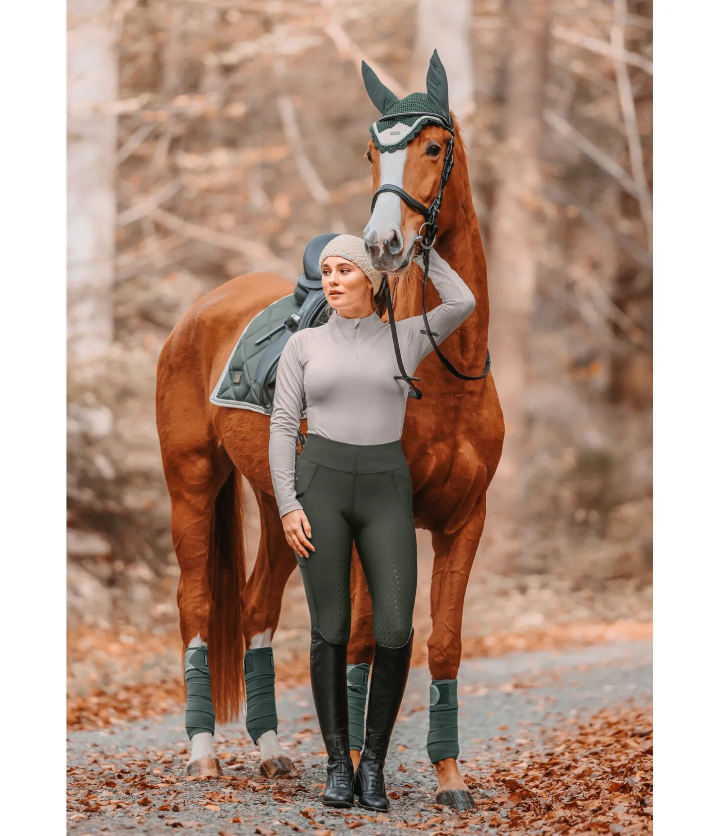 Felix Bühler Legging d'équitation à fond intégral Grip Anneke kaki Clearance