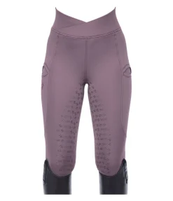Felix Bühler Legging d'équitation à fond intégral grip enfant Tine raisin