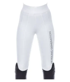 Felix Bühler Legging d'équitation à fond intégral grip enfant Abigail Competition blanc New