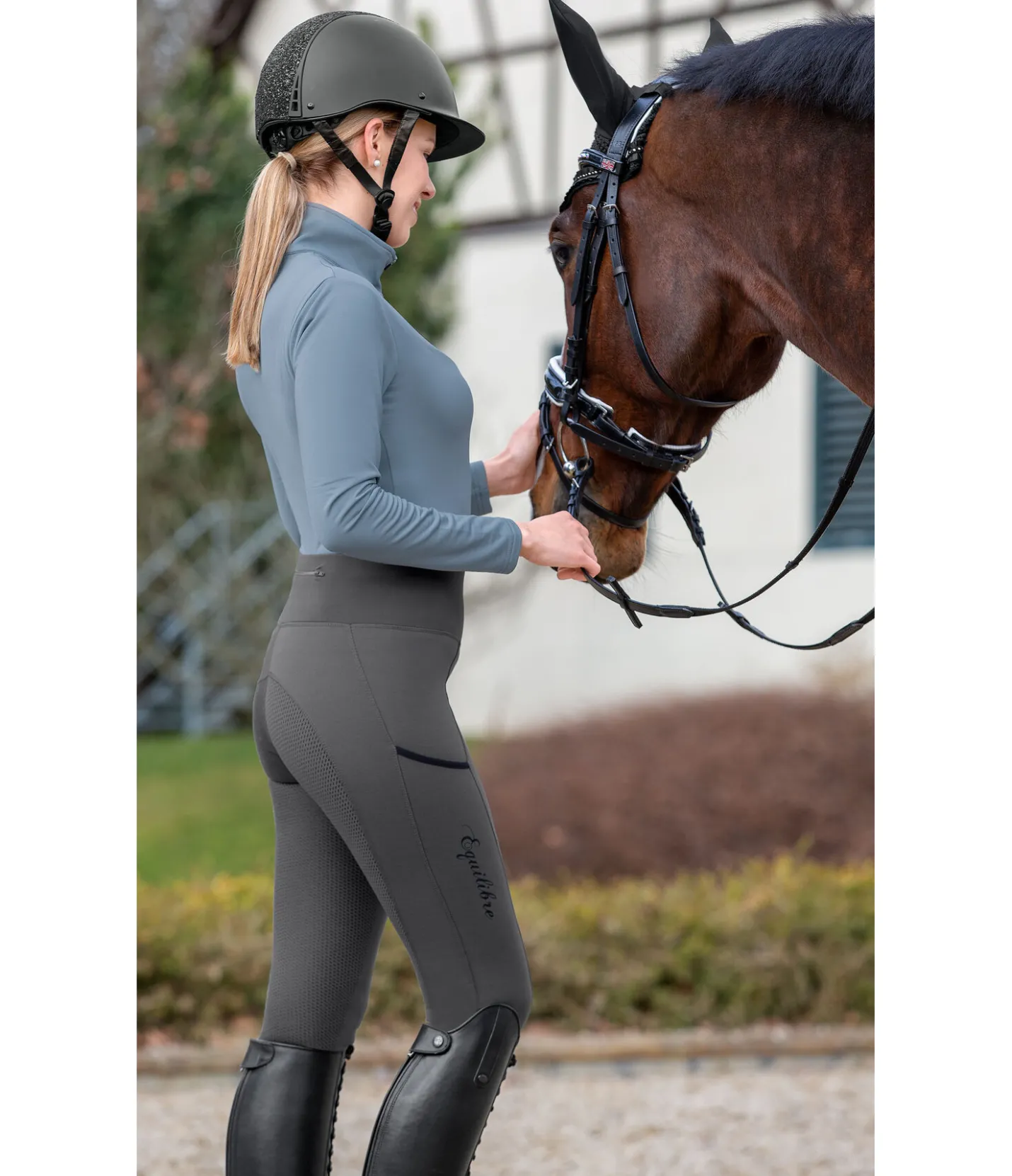 Equilibre Legging d'équitation à fond intégral grip Isabelle carbone Hot