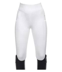 Felix Bühler Legging d'équitation à fond intégral grip enfant Laser Cut blanc New