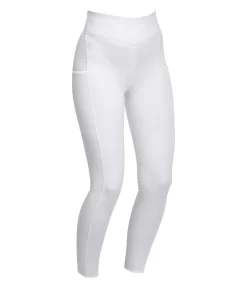 Felix Bühler Legging d'équitation à fond intégral grip enfant Laser Cut blanc New