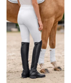 Felix Bühler Legging d'équitation à fond intégral grip enfant Laser Cut blanc New