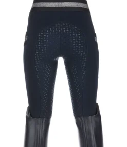 Equilibre Legging d'équitation à fond intégral grip enfant Aurelie bleu minuit Hot