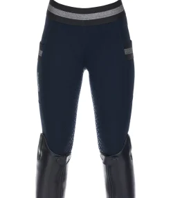 Equilibre Legging d'équitation à fond intégral grip enfant Aurelie bleu minuit Hot