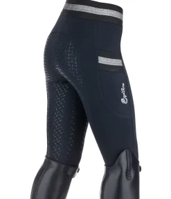 Equilibre Legging d'équitation à fond intégral grip enfant Aurelie bleu minuit Hot