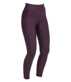 Felix Bühler Legging d'équitation à fond intégral grip enfant Abigail II noir-violet New