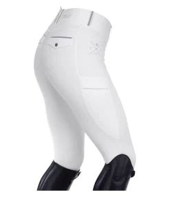 Felix Bühler Legging d'équitation à fond intégral grip Malena blanc New