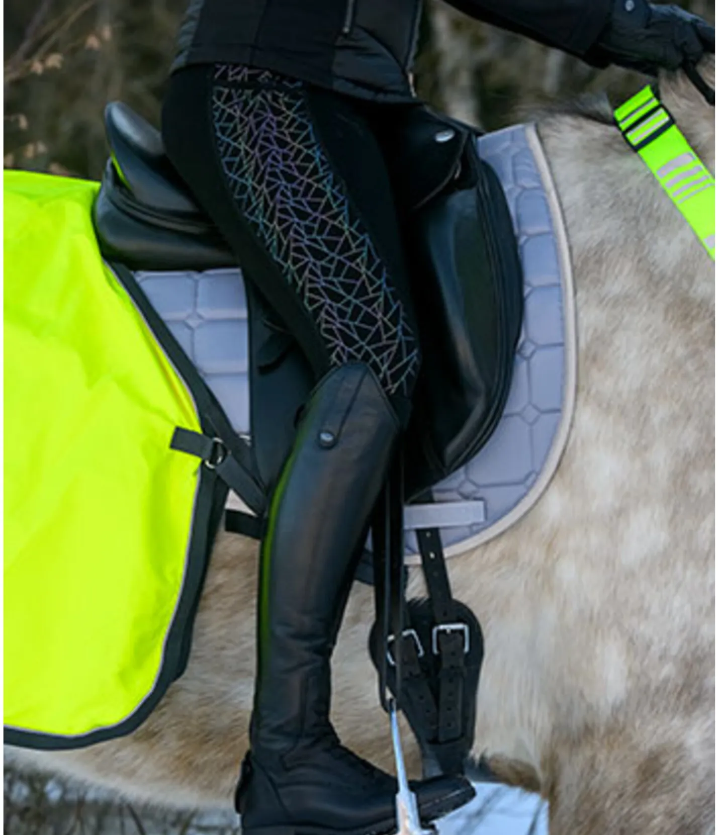 STEEDS Legging d'équitation à grip intégral Holographic noir Clearance