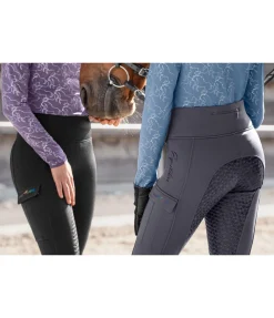 Equilibre Legging d'équitation d'hiver à taille haute enfant Lio carbone Best