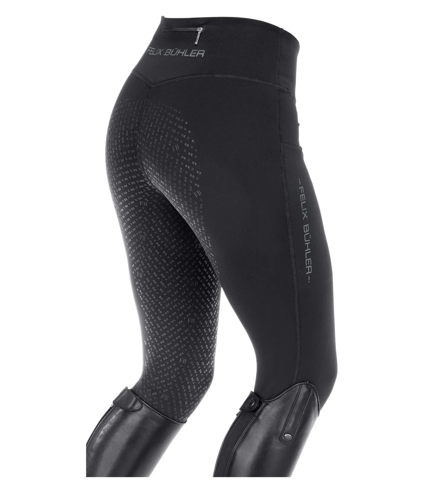 Felix Bühler Legging d'équitation d'hiver avec grip Mabelle noir Hot