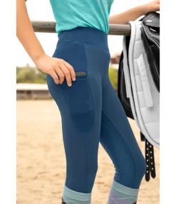 Equilibre Legging d'équitation d'été à fond intégral grip enfant Sunny pétrole Outlet