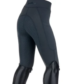Equilibre Legging d'équitation d'été à fond intégral grip enfant Sunny bleu minuit Clearance