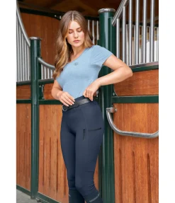 Felix Bühler Legging d'équitation d'été à fond intégral grip Marina-Mesh navy New