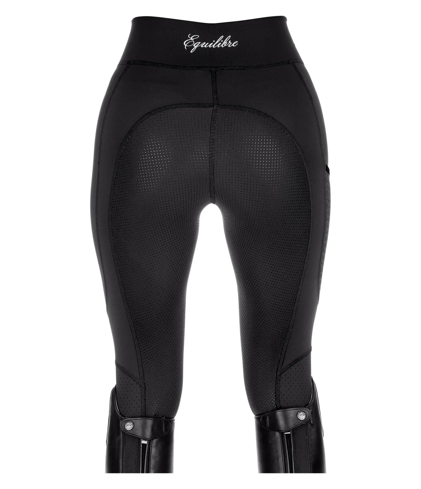 Equilibre Legging d'équitation d'été à fond intégral grip Amanda noir