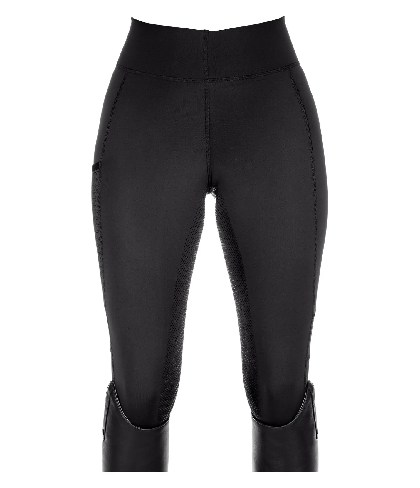 Equilibre Legging d'équitation d'été à fond intégral grip Amanda noir