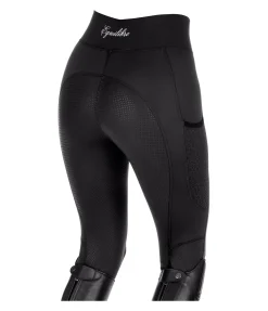 Equilibre Legging d'équitation d'été à fond intégral grip Amanda noir