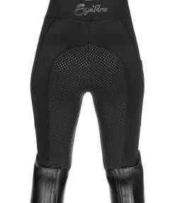 Equilibre Legging d'équitation d'été à fond intégral grip enfant Sunny noir Discount