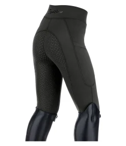 Equilibre Legging d'équitation d'été à fond intégral grip enfant Sunny noir Discount