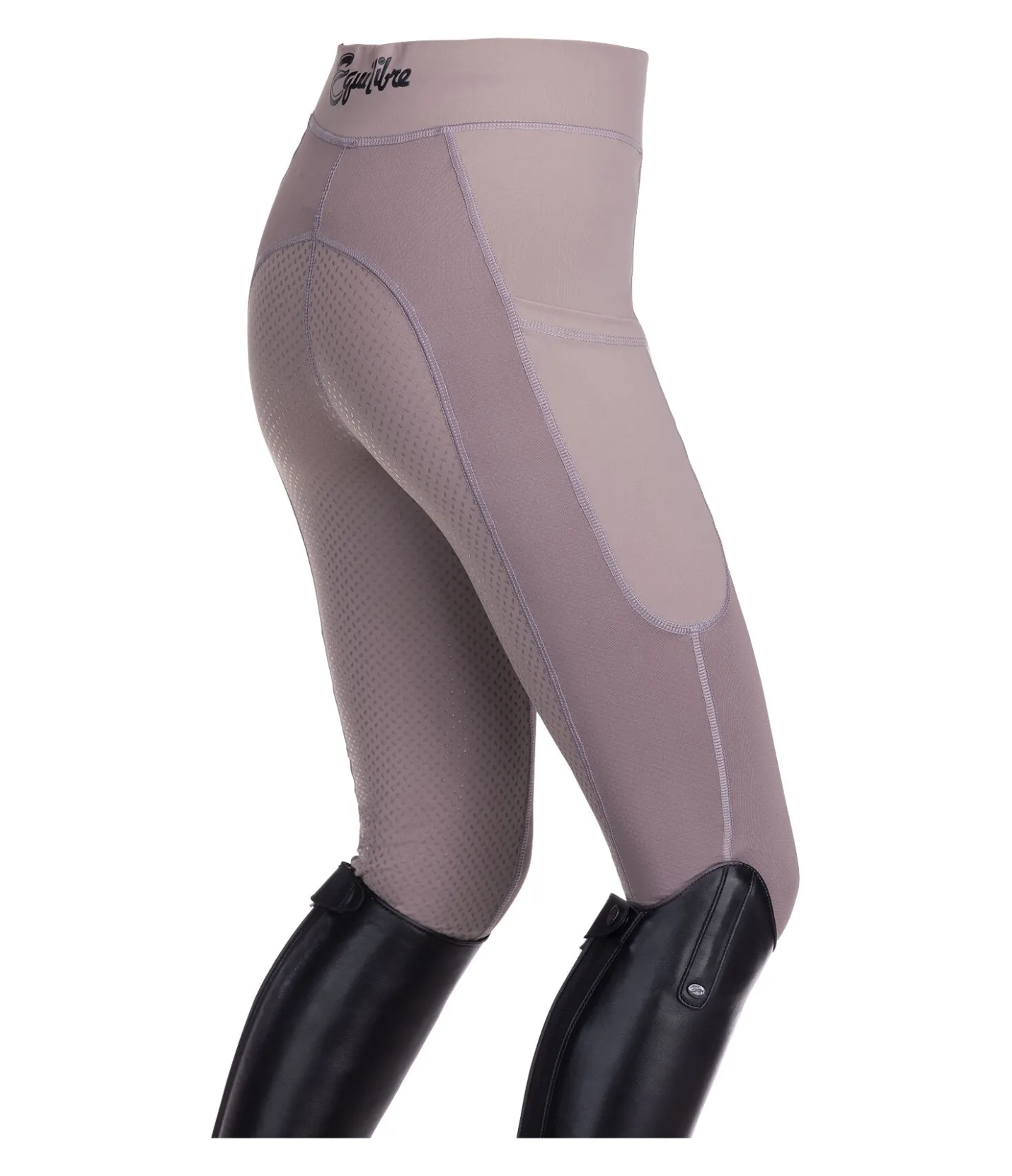 Equilibre Legging d'équitation d'été à fond intégral grip enfant Sunny chocolat latté New
