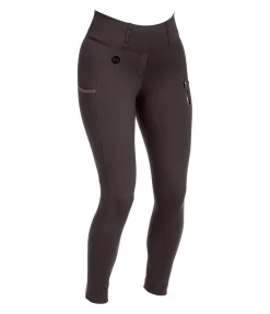 Felix Bühler Legging d'équitation d'été à fond intégral grip Marina-Mesh chocolat noir Hot
