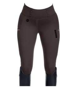 Felix Bühler Legging d'équitation d'été à fond intégral grip Marina-Mesh chocolat noir Hot