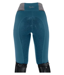 Equilibre Legging d'équitation Grip enfant Gina bleu sarcelle New
