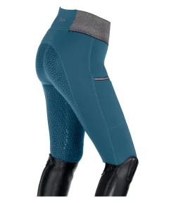 Equilibre Legging d'équitation Grip enfant Gina bleu sarcelle New