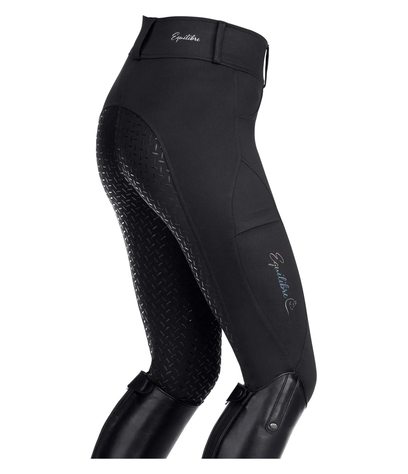 Equilibre Legging d'équitation hybride à fond intégral grip enfant Eloise noir Best