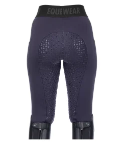 Equilibre Legging d'équitation hybride et thermique à fond intégral grip Malea bleu minuit Online
