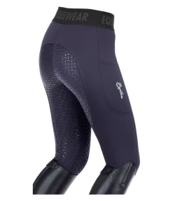 Equilibre Legging d'équitation hybride et thermique à fond intégral grip Malea bleu minuit Online