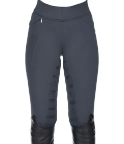 Felix Bühler Legging d'équitation taille haute thermique à fond intégral grip enfant Lima gris bleu Sale
