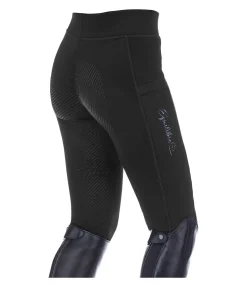 Equilibre Legging d'équitation thermique à fond intégral grip enfant Snow noir Outlet