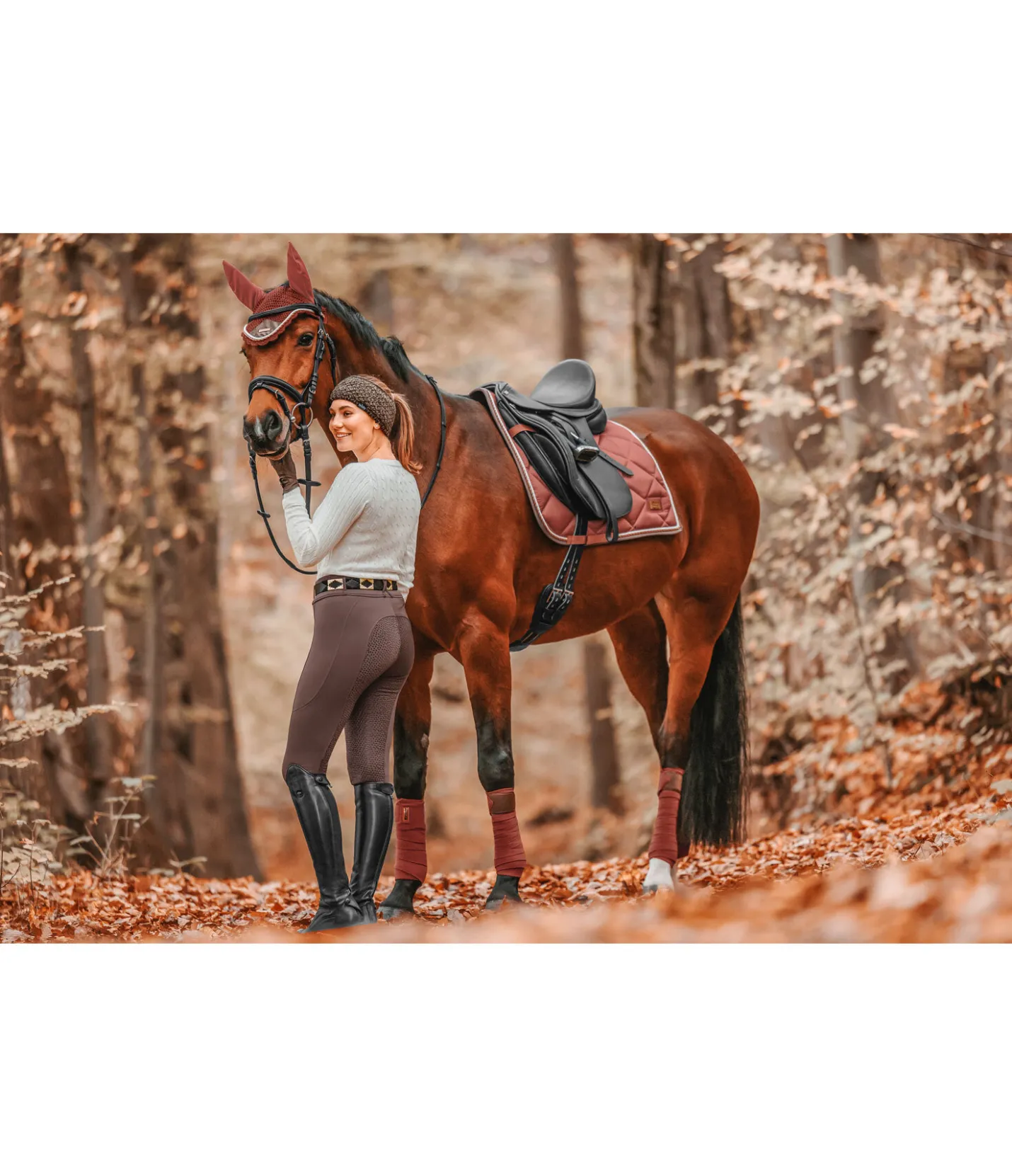 Felix Bühler Legging d'équitation thermique à fond intégral grip Kassandra cannelle Hot