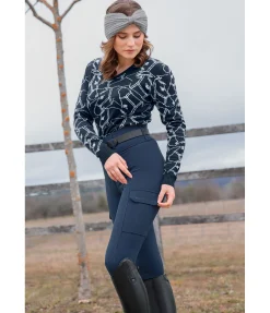 Felix Bühler Legging d'équitation thermique à fond intégral grip Amber navy Sale