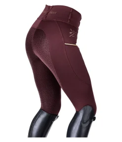 Felix Bühler Legging d'équitation thermique à fond intégral grip Kassandra acajou Hot