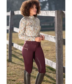 Felix Bühler Legging d'équitation thermique à fond intégral grip Kassandra acajou Hot