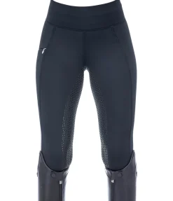 Equilibre Legging d'équitation thermique à fond intégral Grip Hermine navy