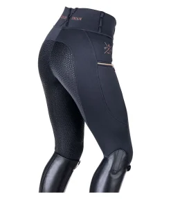 Felix Bühler Legging d'équitation thermique à fond intégral grip Kassandra navy New